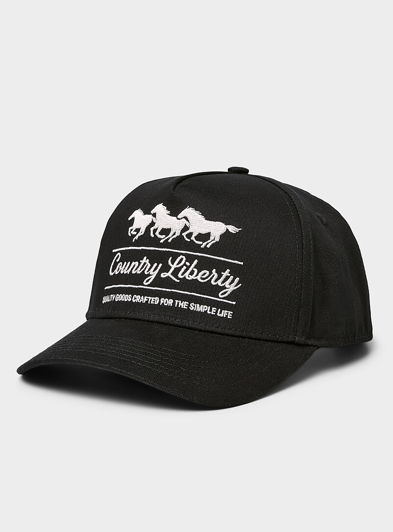 Horse-logo black cap product image (primary)