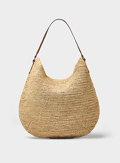 Le sac besace raphia crochet&eacute; Meva