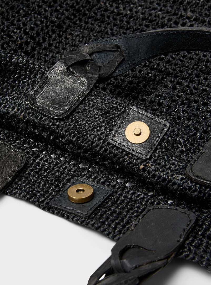 Braided raffia straw tote product image 3