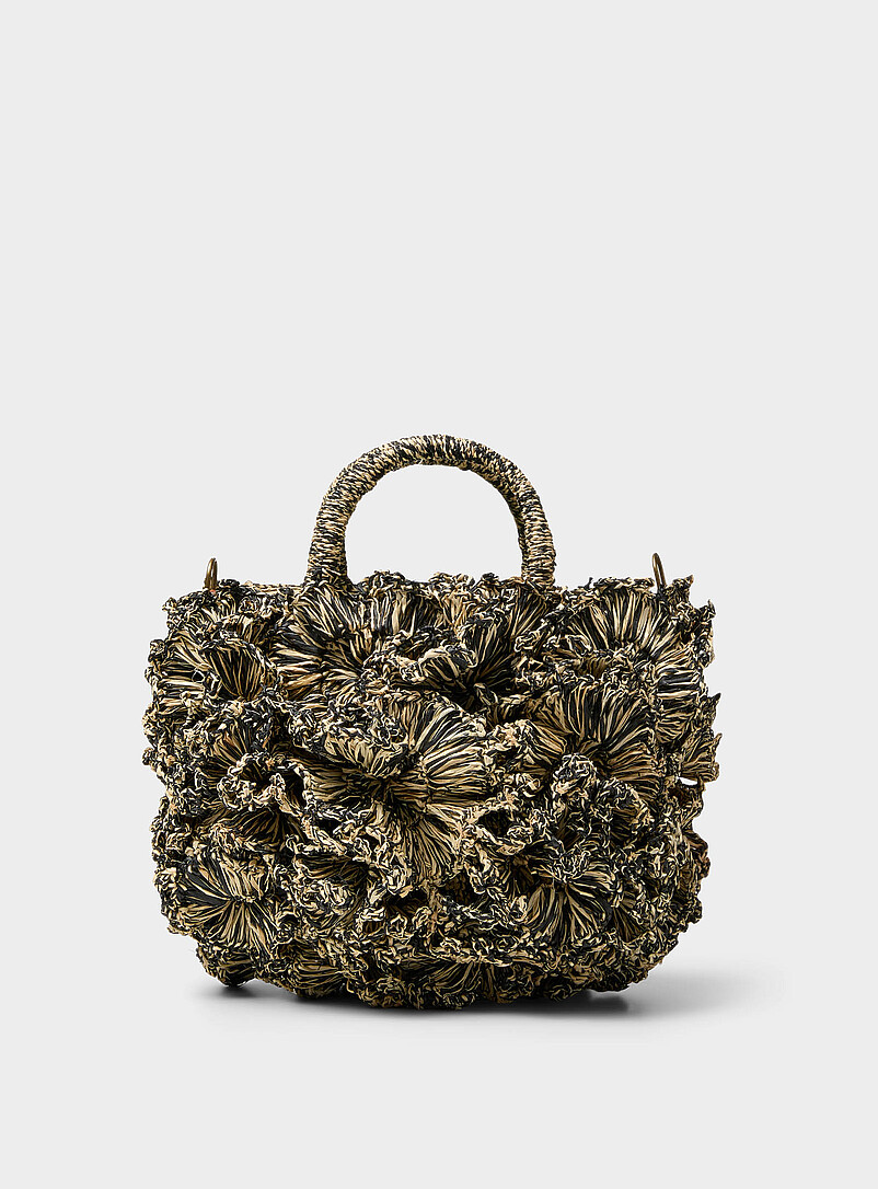 Coral reef small black and beige bag product image (primary)