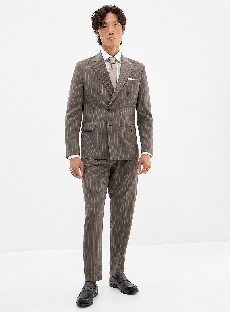 Banker-stripe suit jacket Wool weave by Marlane Reykjavik fit - Semi-slim product image 2