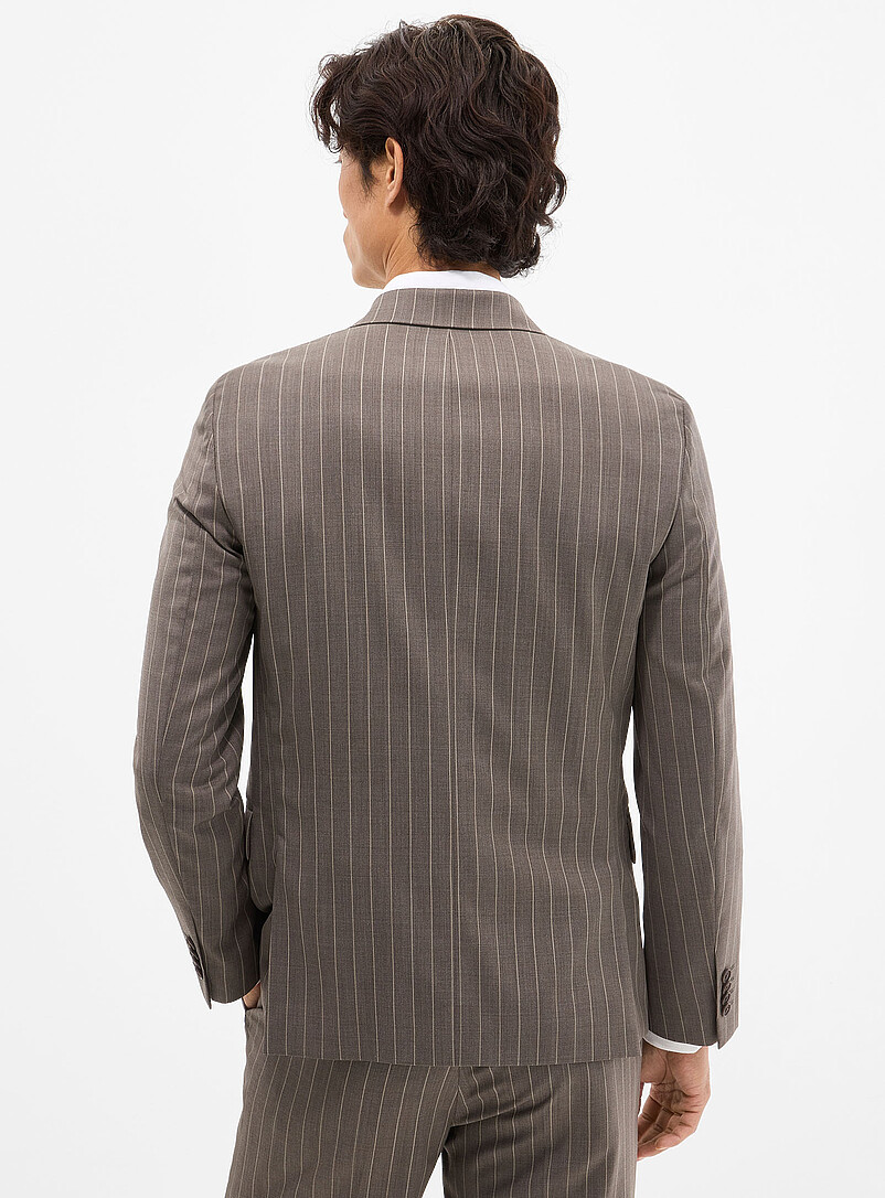 Banker-stripe suit jacket Wool weave by Marlane Reykjavik fit - Semi-slim product image 3
