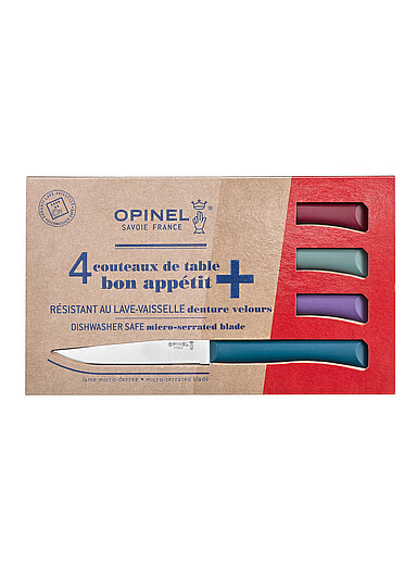 Opinel: Le coffret de couteaux de table Bon App&eacute;tit Ensemble de 4 pi&egrave;ces Rouge