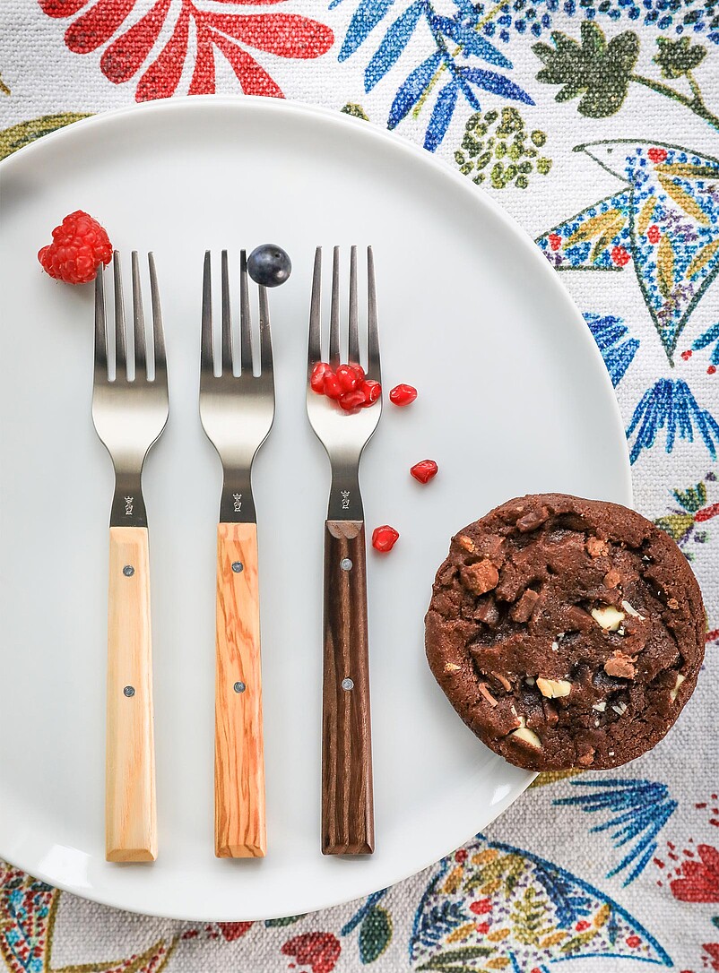 Sylve dark ash wood handle forks Set of 12 product image 3
