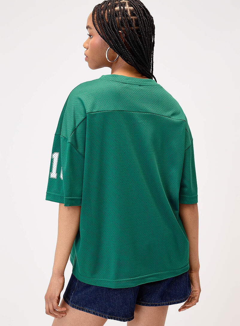 Twik Navy/Midnight Blue Number loose-fit jersey T-shirt for women