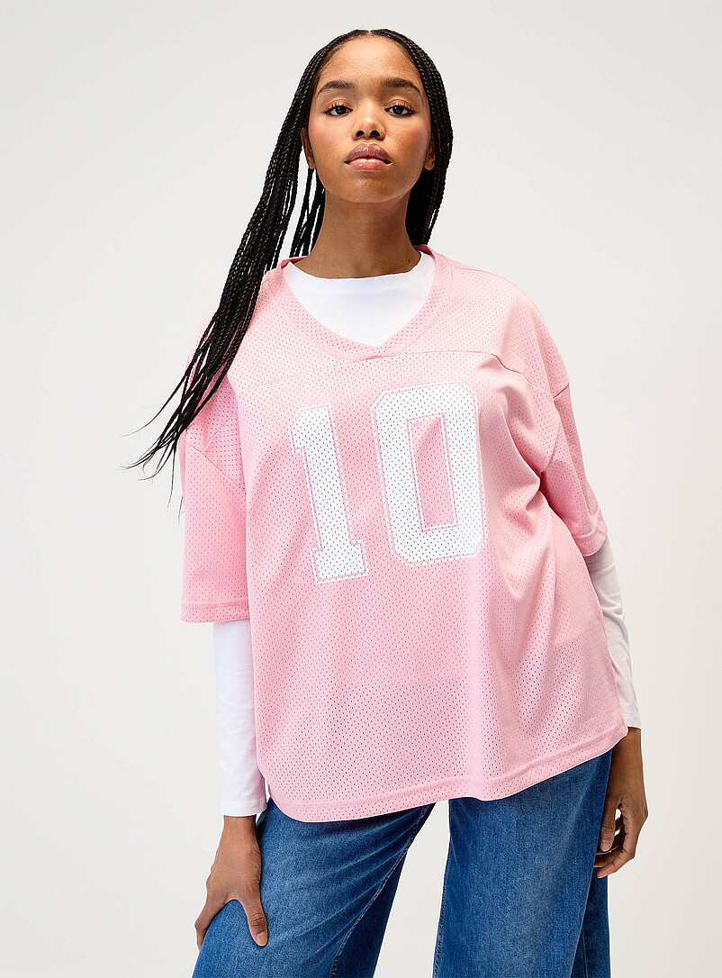 Twik Navy/Midnight Blue Number loose-fit jersey T-shirt for women