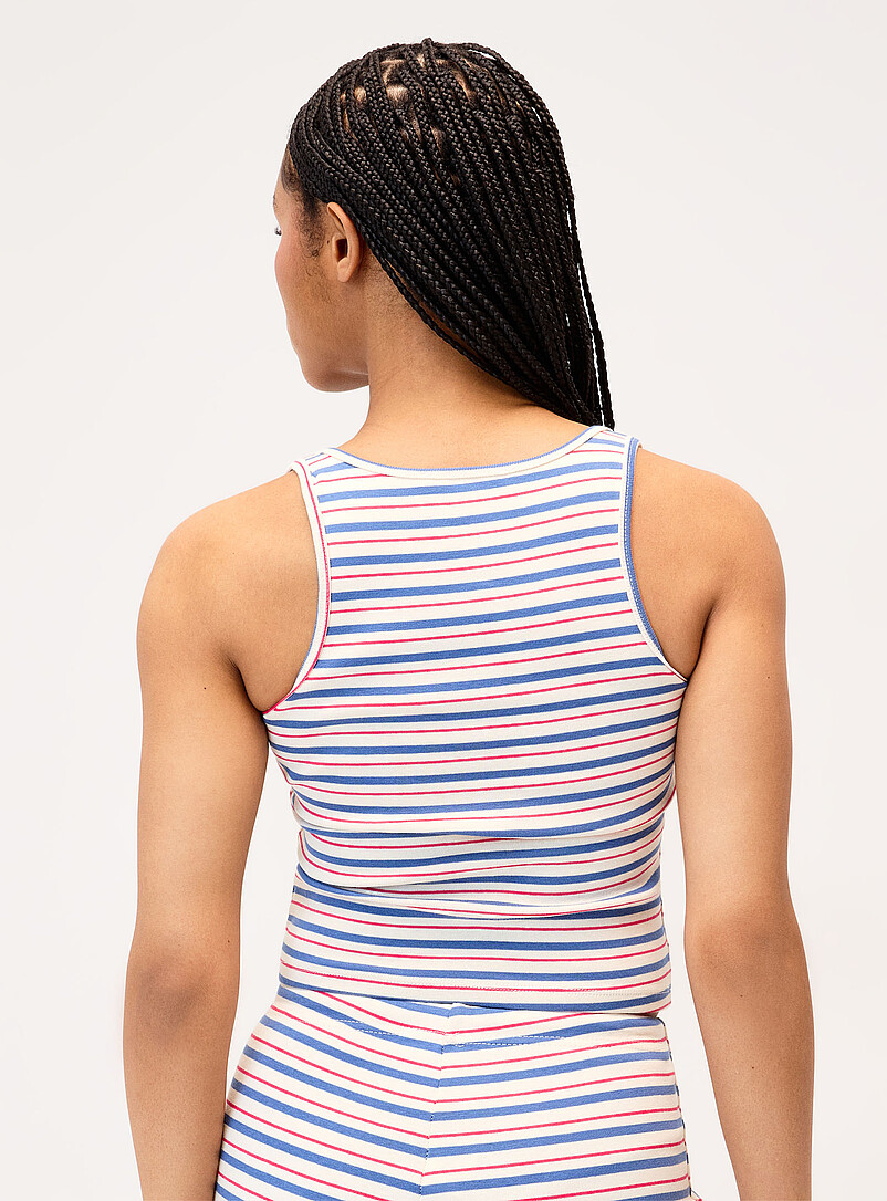 Scoop-neck stripes fitted cami product image 2