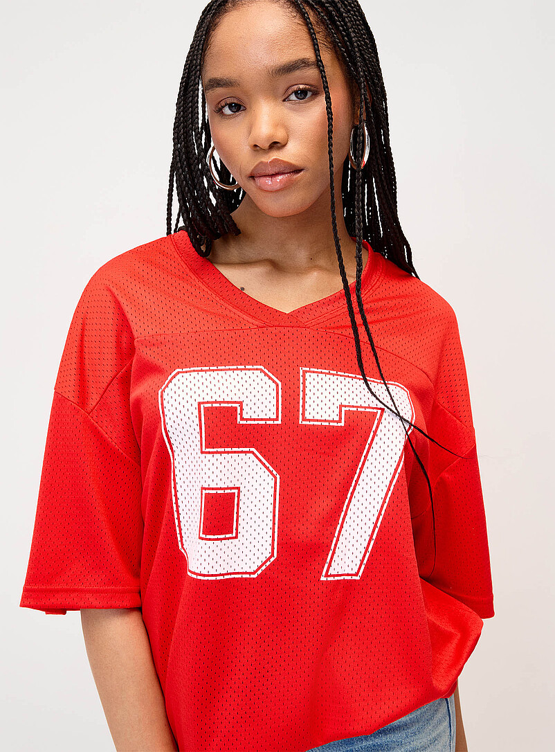 Number loose-fit jersey T-shirt product image 2