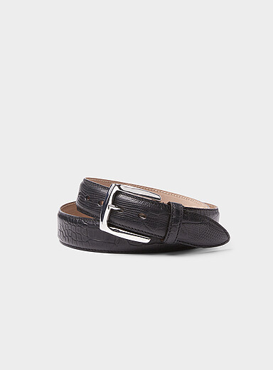 La ceinture cuir textur&eacute; croco