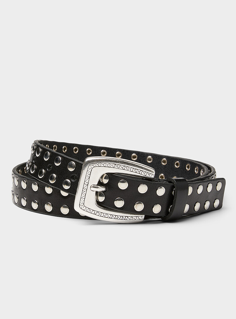 Studded skinny belt product image (primary)
