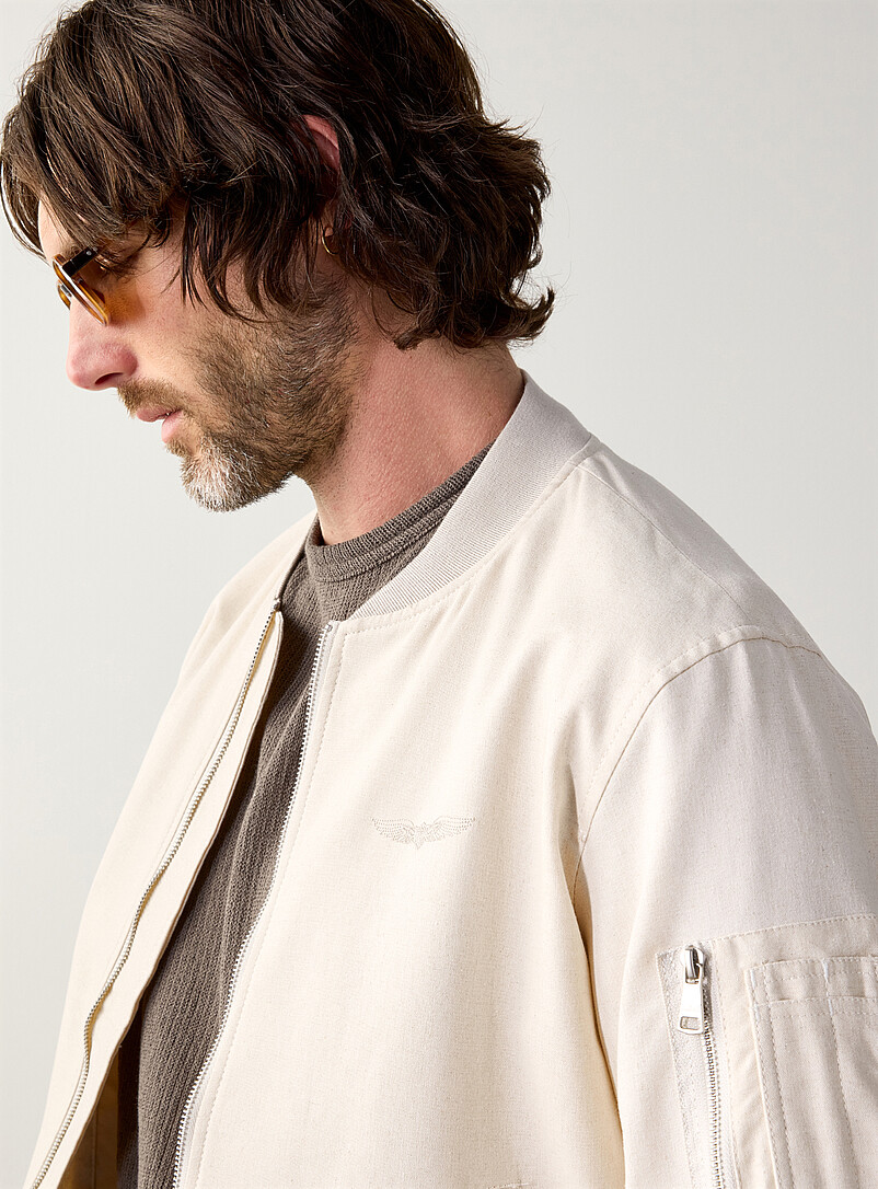 Millem linen bomber jacket product image 2