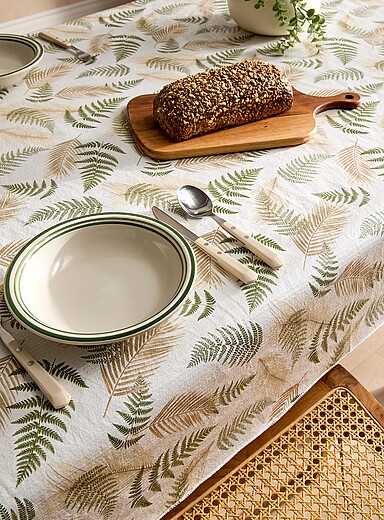La nappe vinyle feuilles de foug&egrave;re