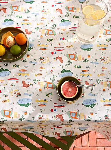 Adventures vinyl tablecloth <b>Live Outside exclusive collection</b>