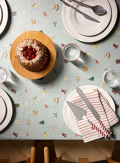 La nappe vinyle petits bonheurs des F&ecirc;tes <b>Collection de No&euml;l</b>