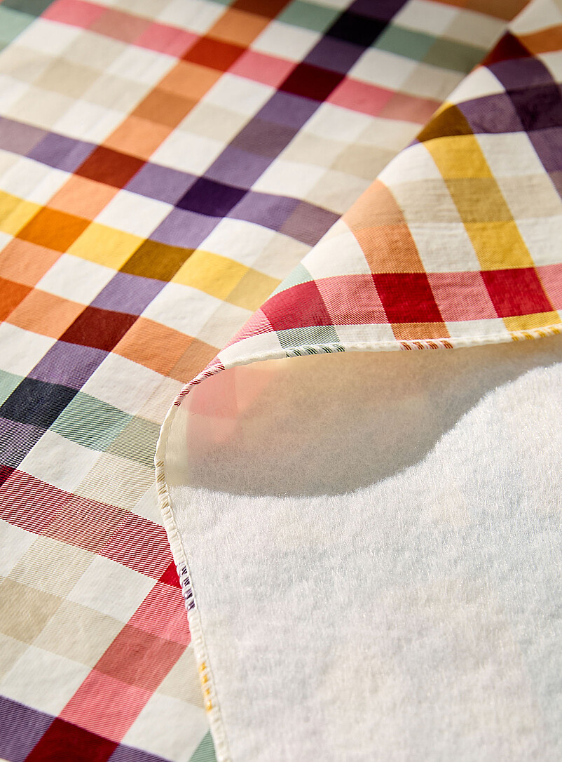 Fall checkers vinyl tablecloth product image 2