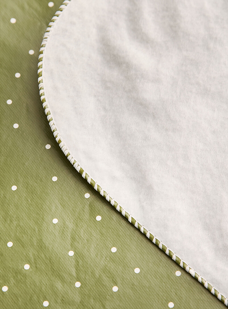 Polka-dotted khaki vinyl tablecloth product image 3