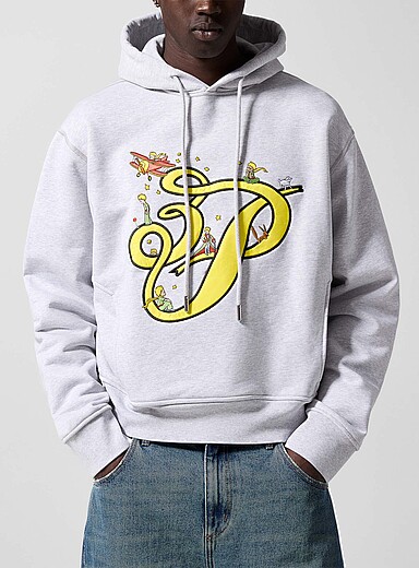 3.Paradis Grey The Little Prince embroidered hoodie for men