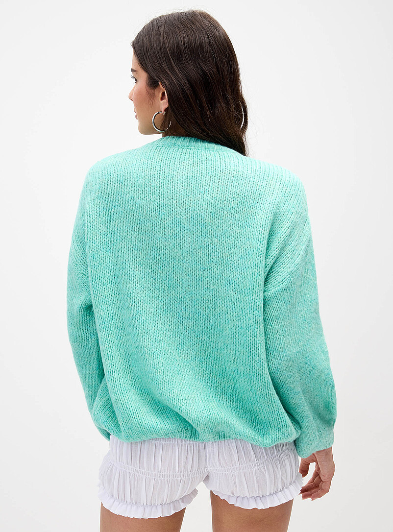 Twik: Le cardigan manches bouffantes Menthe pour femme