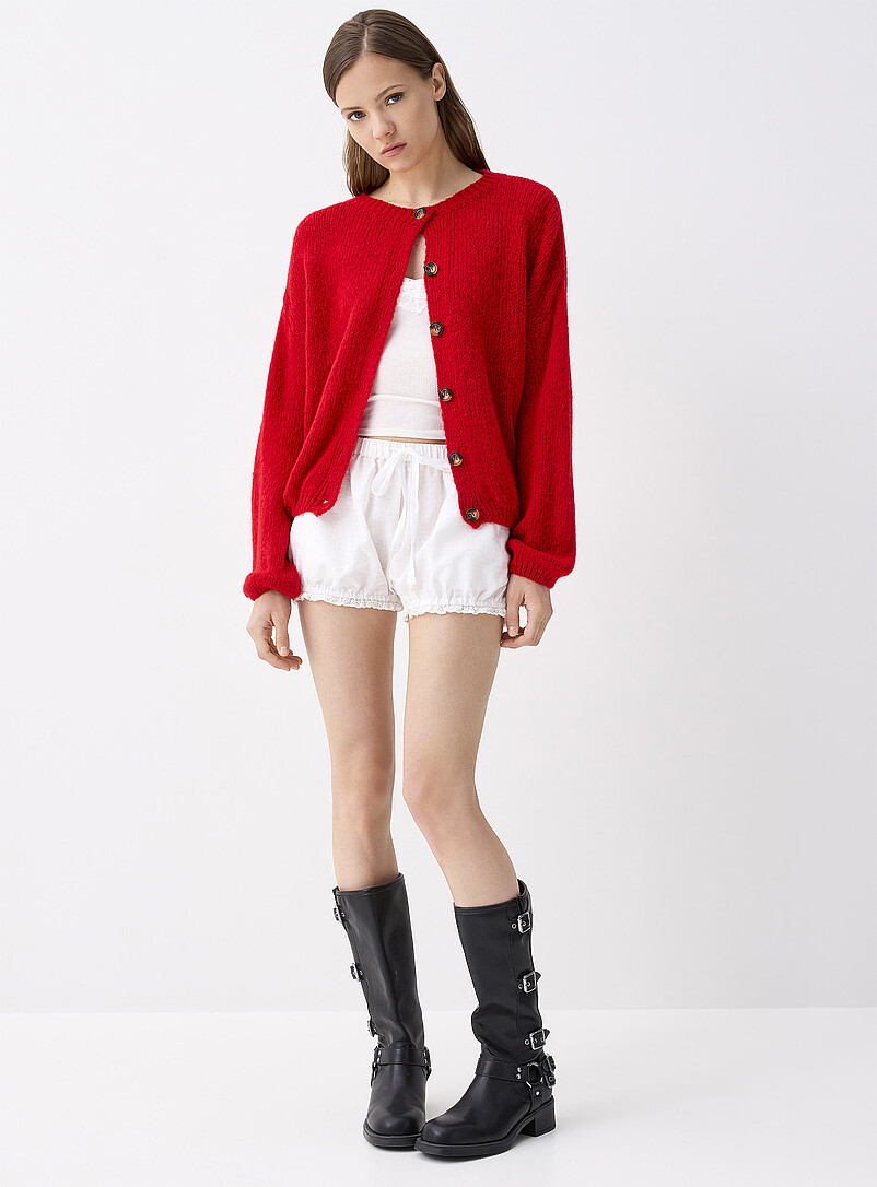 Twik: Le cardigan manches bouffantes Menthe pour femme
