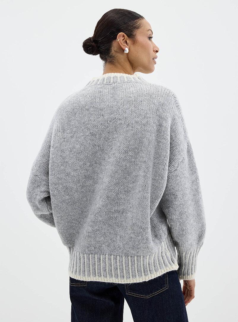 Overcast ribbed trim loose sweater product image 2