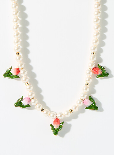 Le collier de perles tulipes