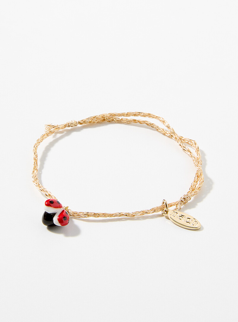 Ladybug Cord Bracelet