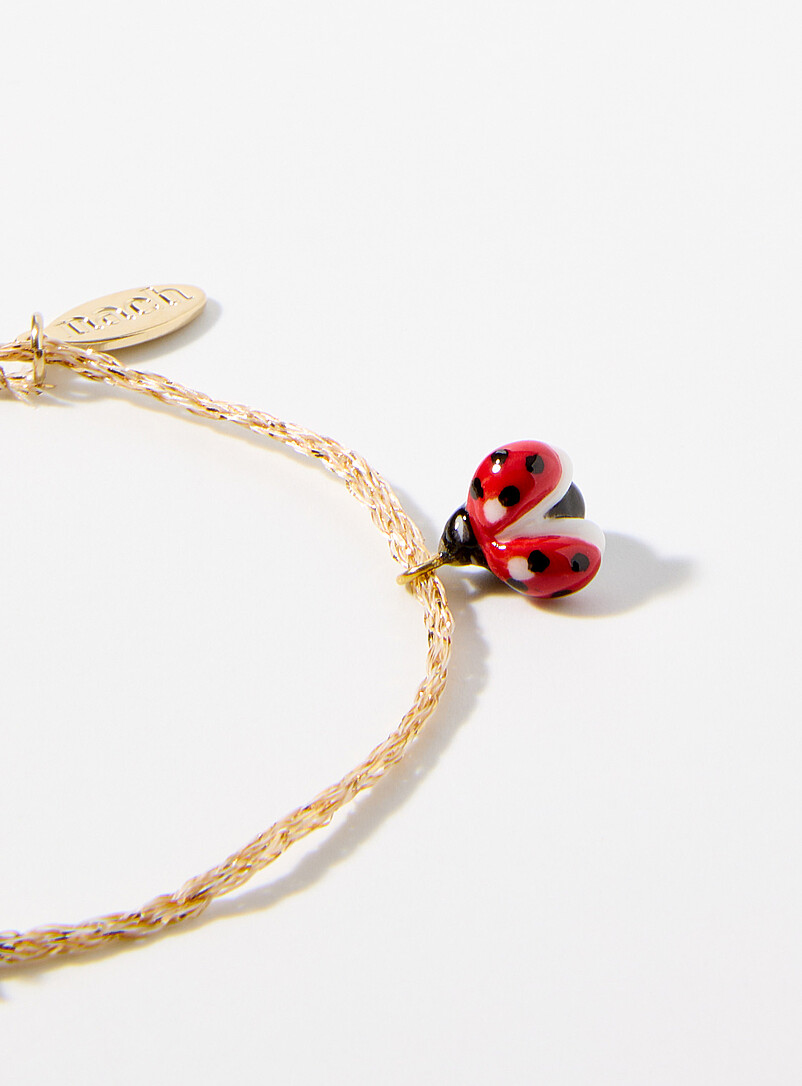 Ladybug cord bracelet product image 2
