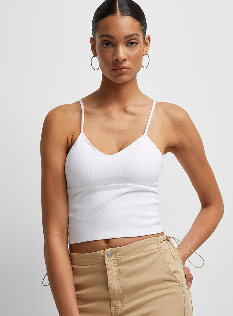 Moon City - Plain Cropped Camisole Top