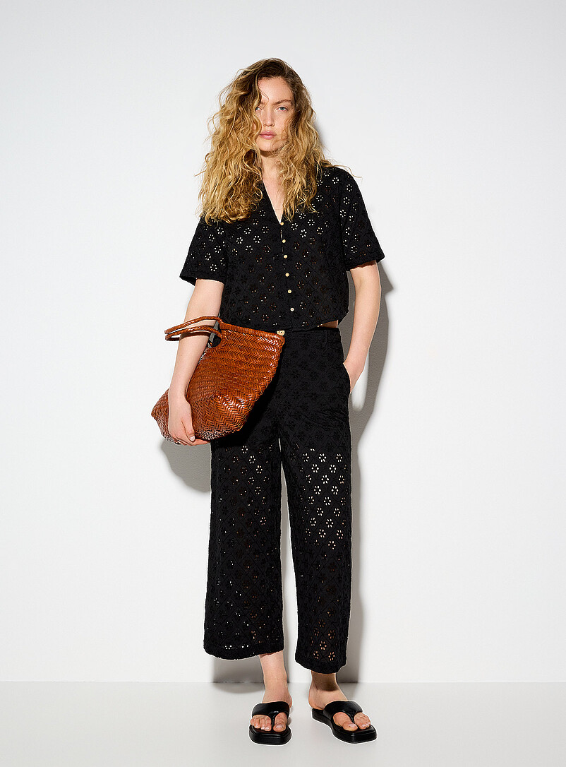 Robe boutonnée à manches courtes noir Cache Cache | La Redoute