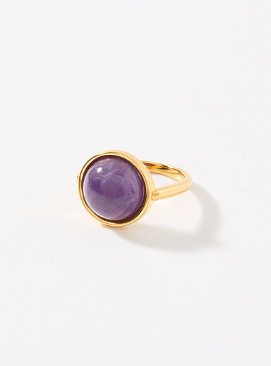 La bague ronde am&eacute;thyste