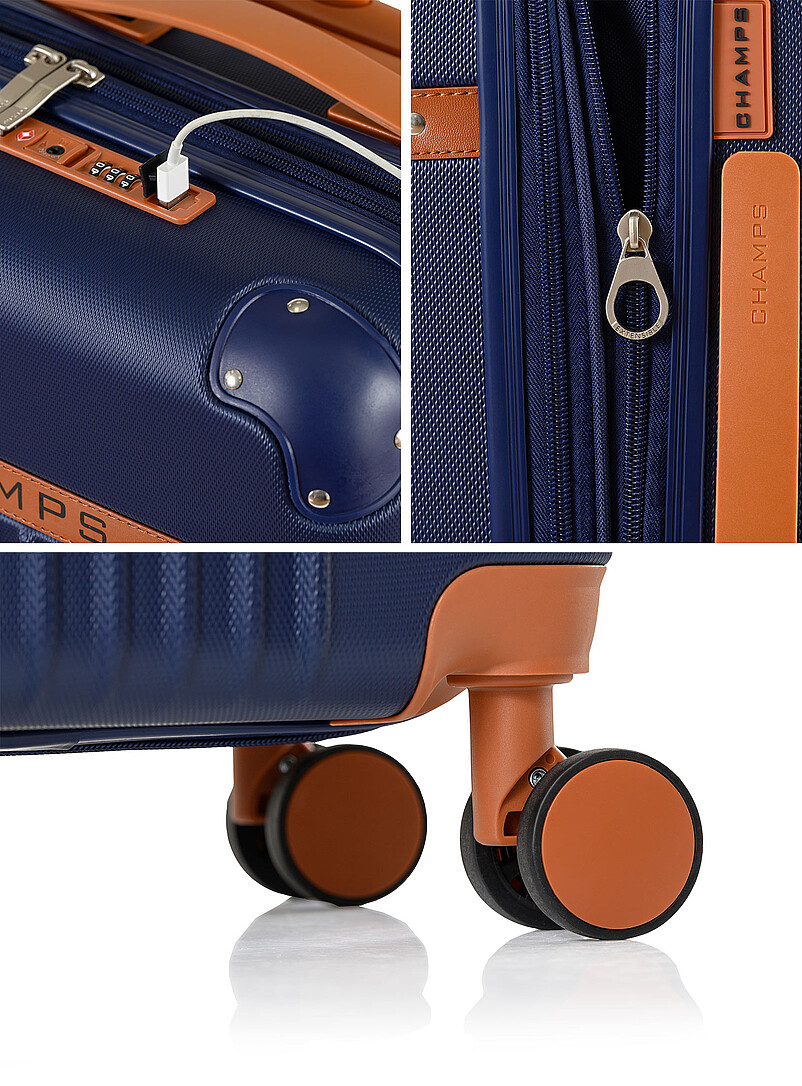 Champs luggage Black Hardside luggage set Vintage collection - Set of 2