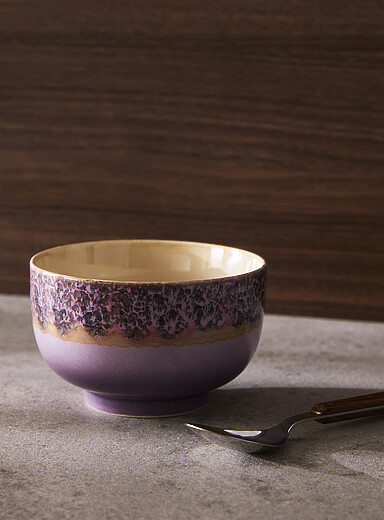 Abstract pattern purple bowl