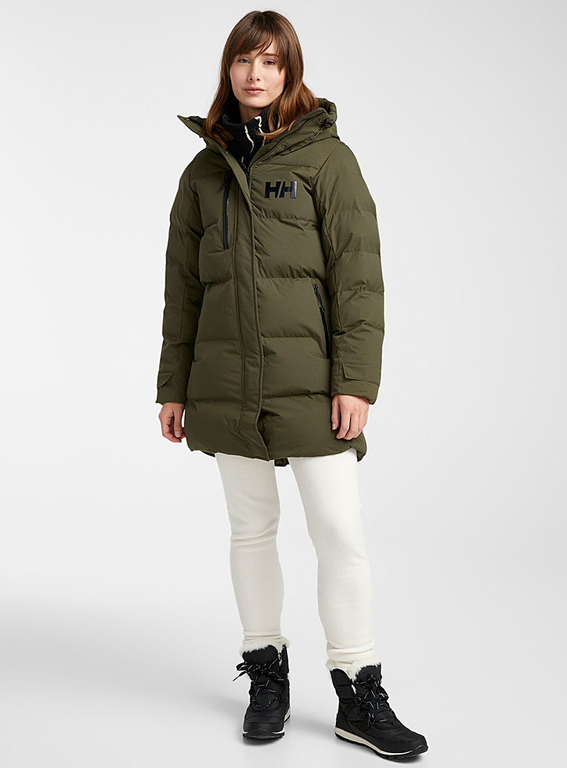 Helly Hansen Mossy Green Adore quilted parka Long fit for women