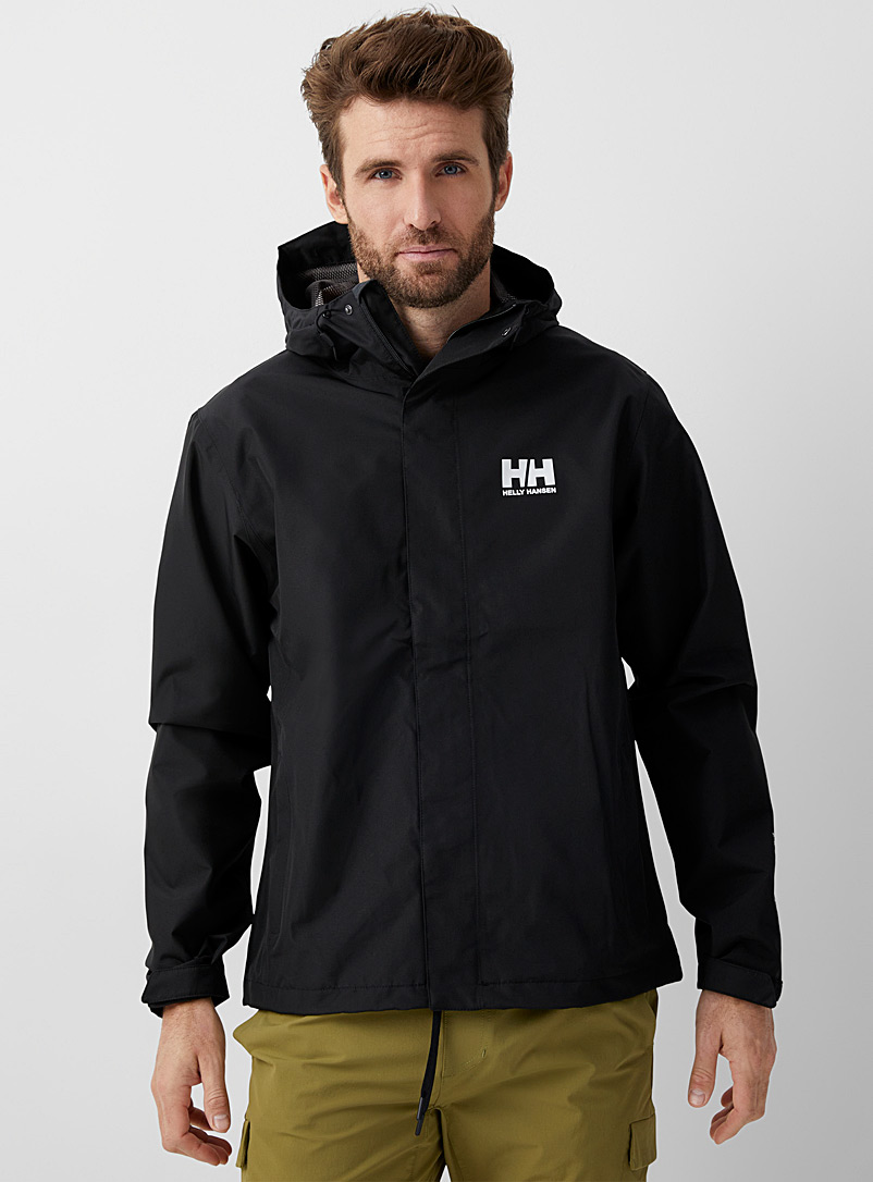 Helly Hansen Black Seven J rain jacket Regular fit for men