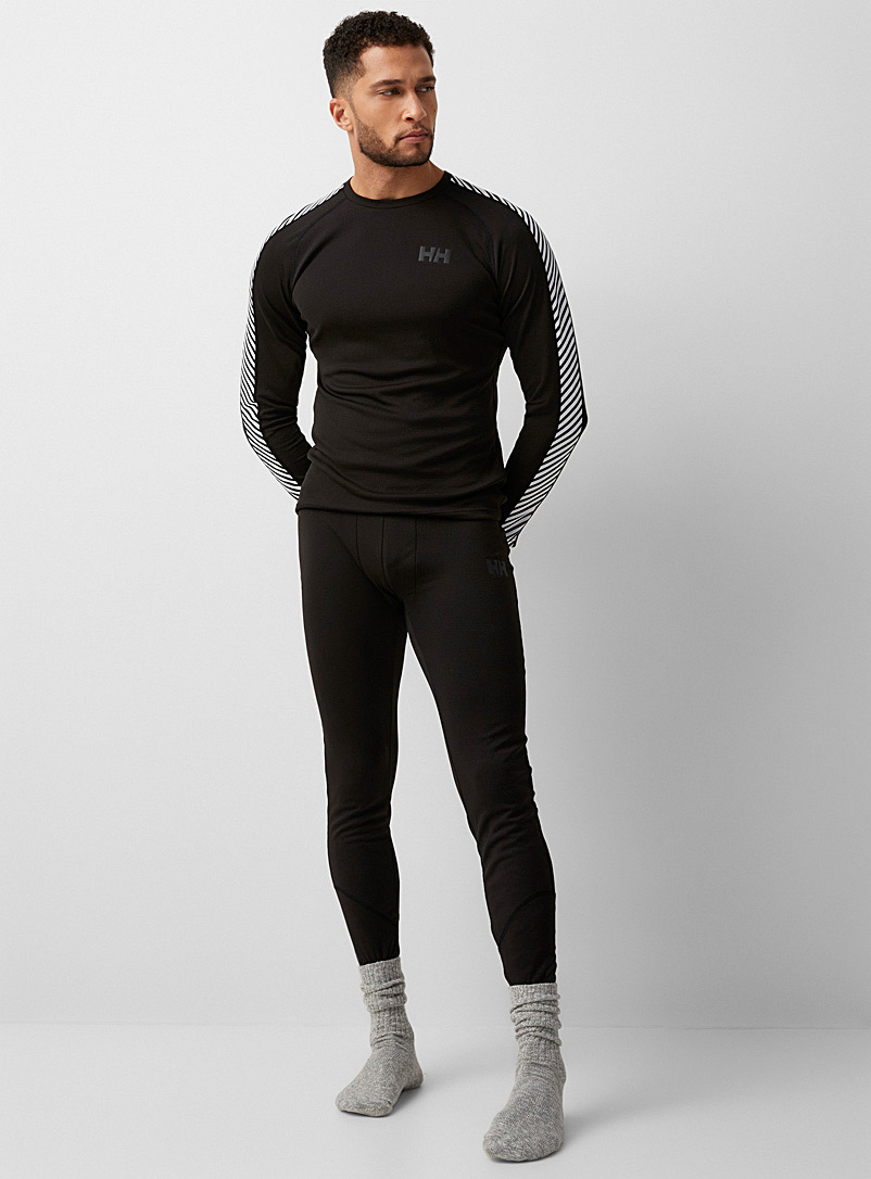 Helly Hansen Black Lifa Active accent-stripe thermal legging for men