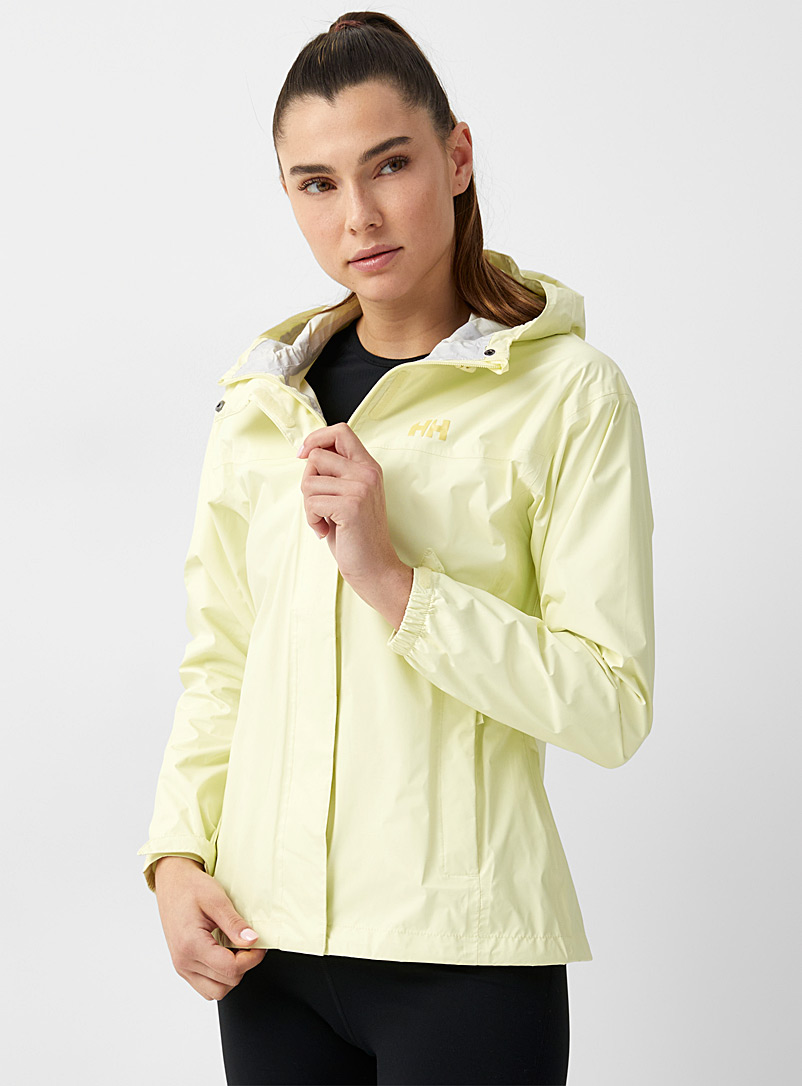 Helly Hansen Light Yellow Loke packable rain jacket for women