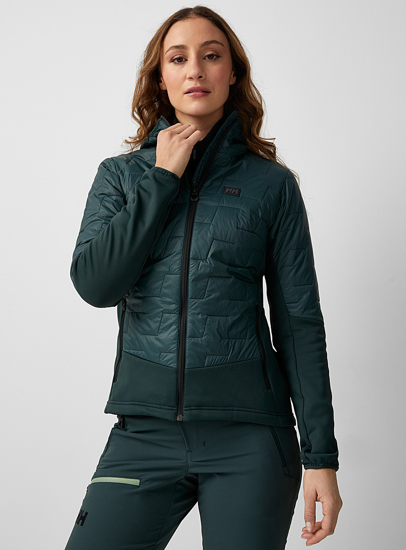 Helly Hansen Mossy Green Lifaloft quilted hybrid jacket for women