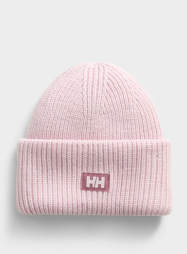 Helly Hansen: La tuque large revers c&ocirc;tel&eacute; Vieux rose pour femme