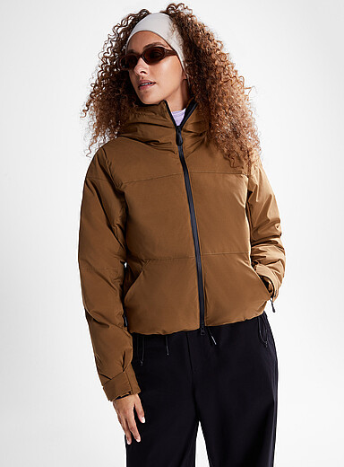 Helly Hansen Brown Nora puffy insulated ski jacket for women