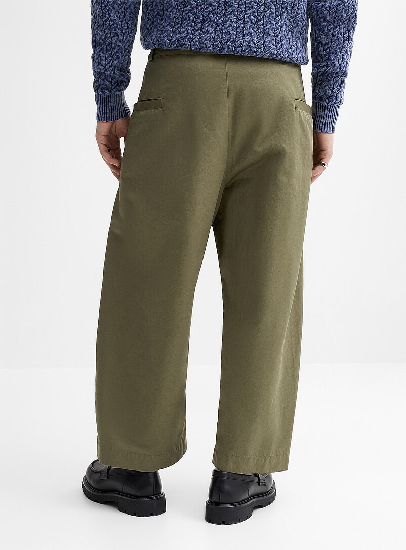 Djab: Le pantalon origami Coupe extra-ample <b>Importation de S&eacute;oul</b> Vert pour homme