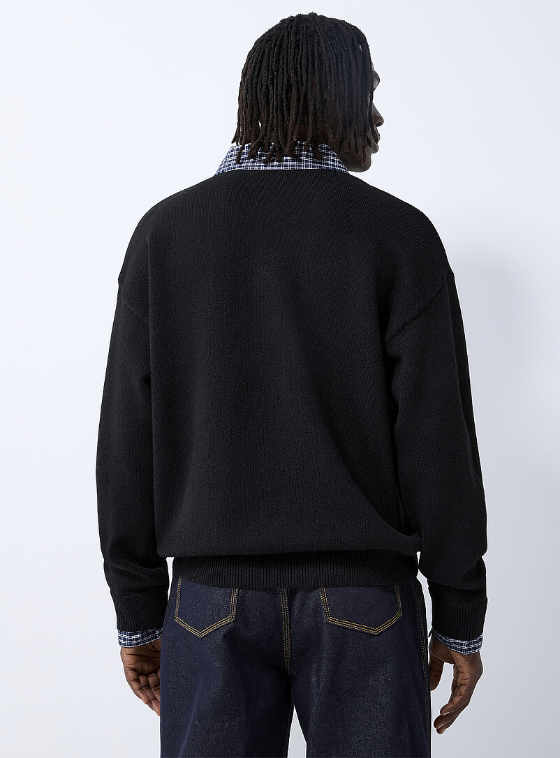 Trompe-l'oeil knit polo Imported from Seoul | Le 31 | Shop Men's V