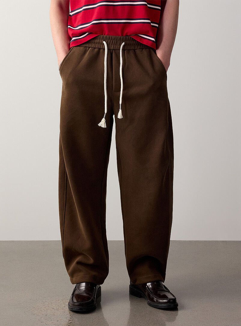Djab Black Double-knit barrel pant Loose fit <b>Imported from Seoul</b> for men