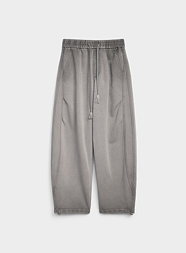 Double-knit barrel pant Loose fit <b>Imported from Seoul</b>