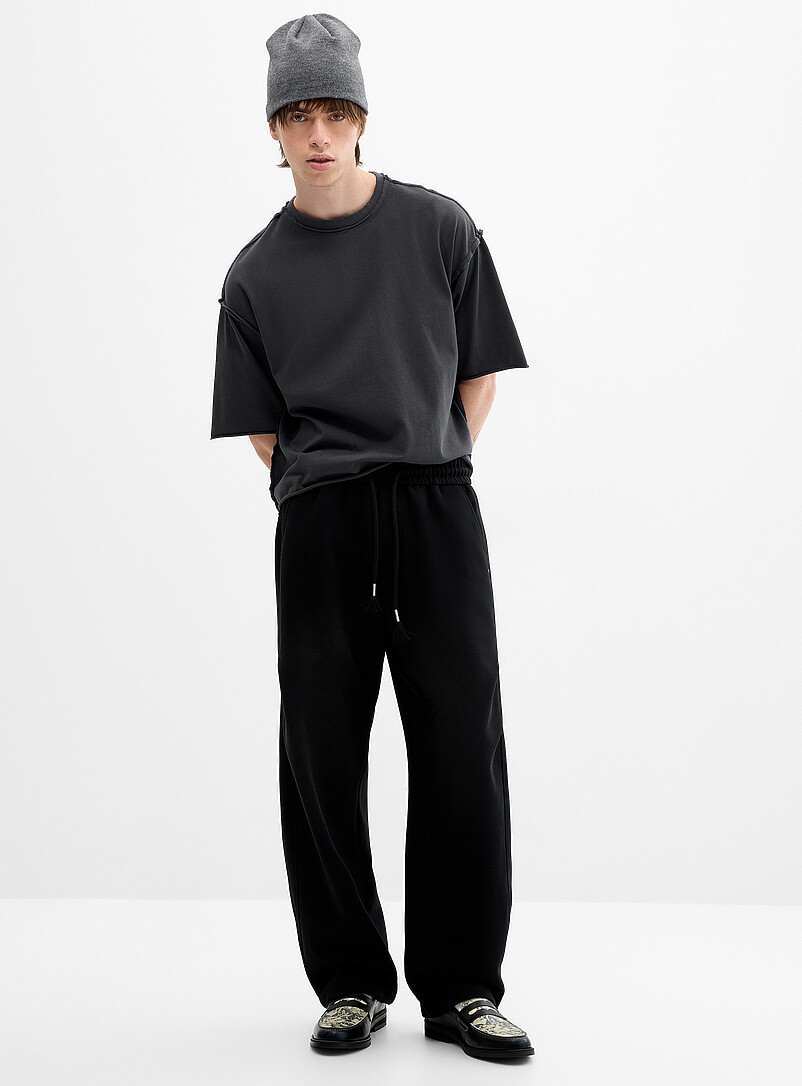 Double-knit barrel pant Loose fit Imported from Seoul product image (primary)