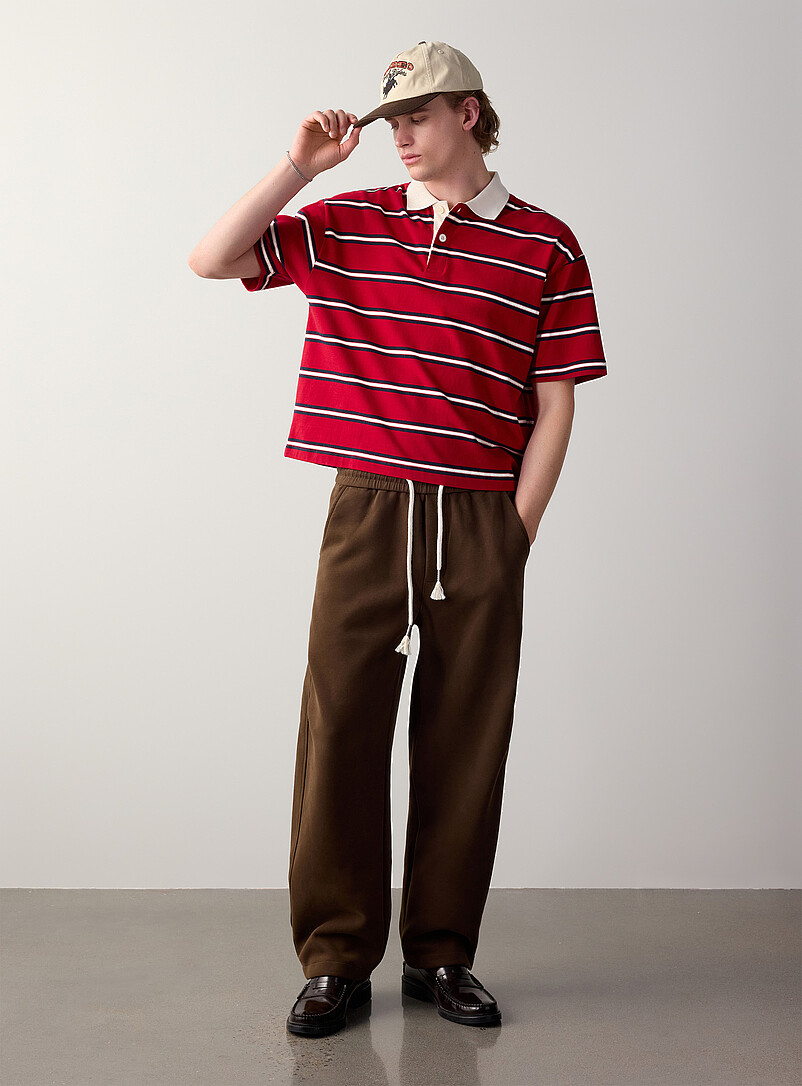 Double-Knit Barrel Pant Loose Fit Imported From Seoul