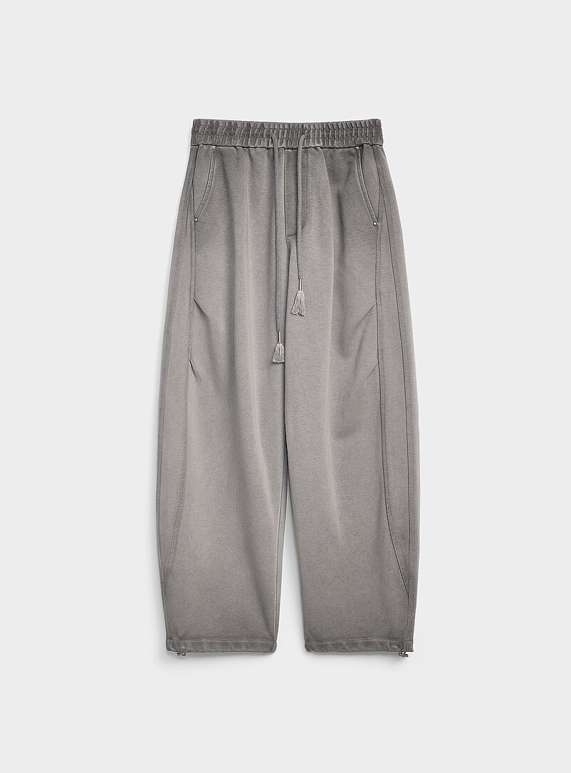 Double-Knit Barrel Pant Loose Fit Imported From Seoul