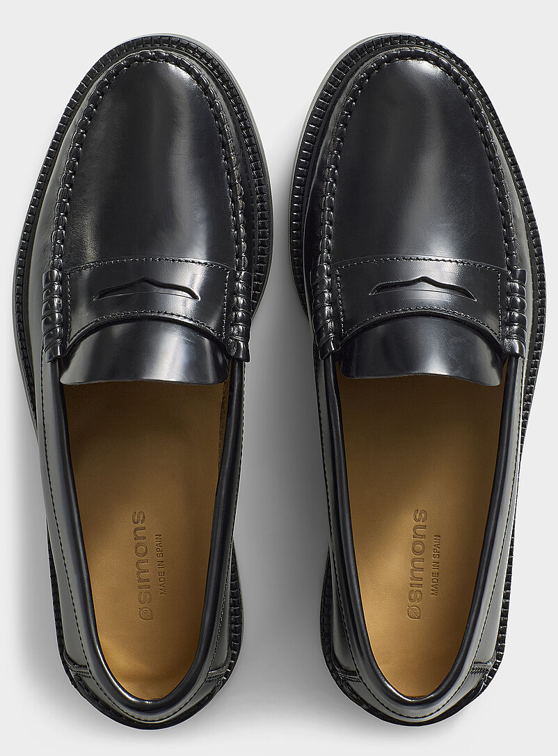 Smooth Leather Penny Loafers Men Simons Shop Men s Dress Shoes Simons smooth-leather-penny-loafers-men-simons-shop-men-s-dress-shoes-simons