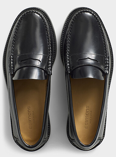 Smooth leather penny loafers Men