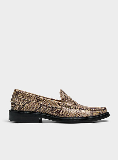 Le fl&acirc;neur penny peau de serpent Homme