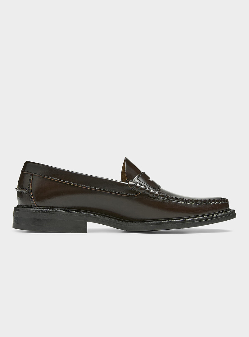 Smooth Leather Penny Loafers Men